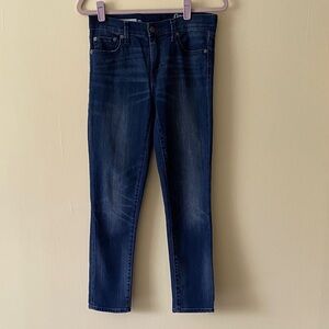 GAP Women's Dark Blue Girlfriend Straight Leg Jeans, 26 R